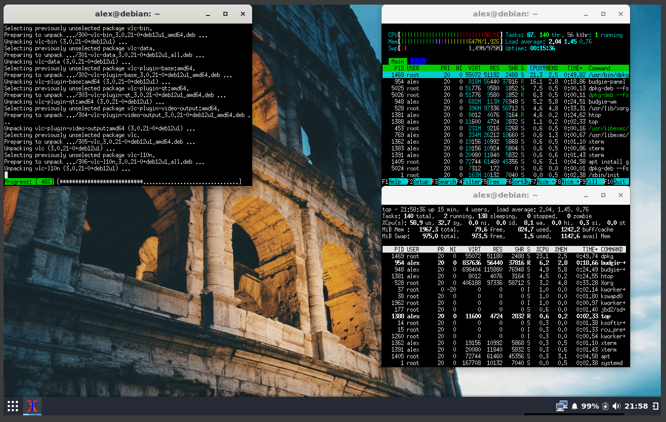 Running 'Budgie desktop'